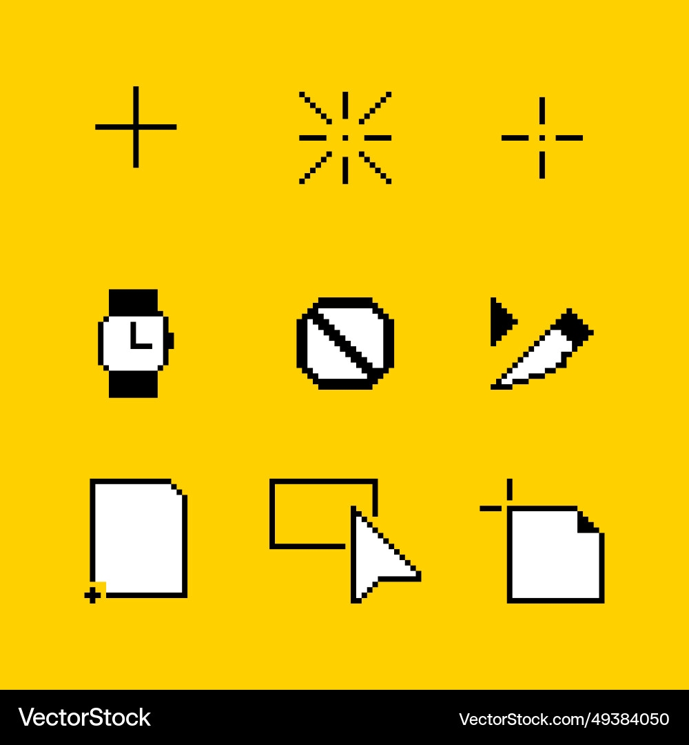 Design mouse cursor set isolated on white Vector Image