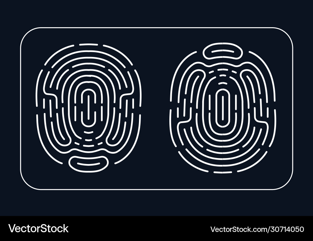 Digital fingerprint security system vector image