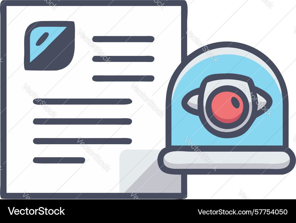 Document with robot ai assistant icon design Vector Image