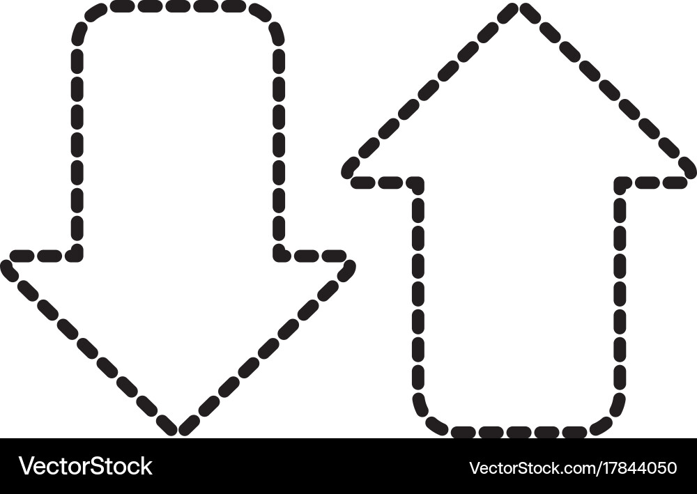 Dotted shape arrows to loading digital data vector image