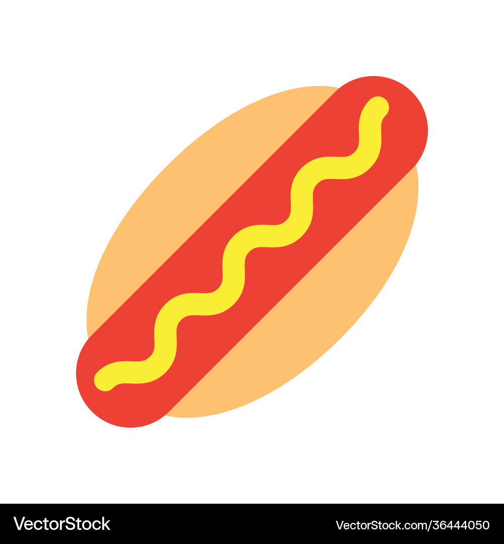 Hot Dog einfaches Essen Ikone im trendigen Stil isoliert Hot Dog einfaches Essen Ikone im trendigen Stil isoliert vektorbild