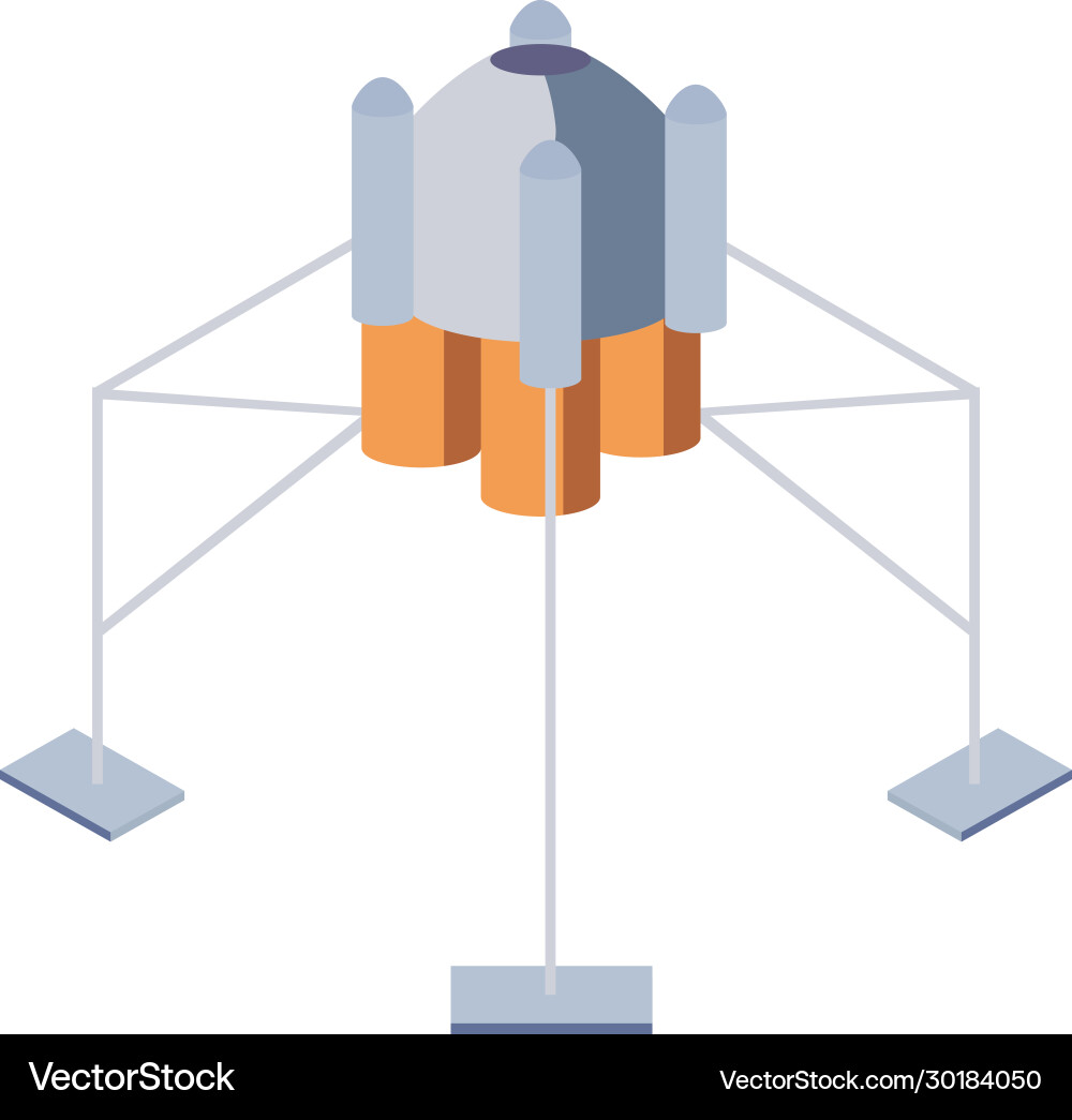 Isolated lunar module fill style icon Vector Image