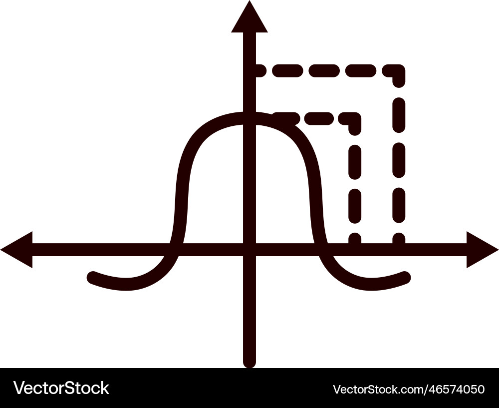 Math graph icon Vector Image