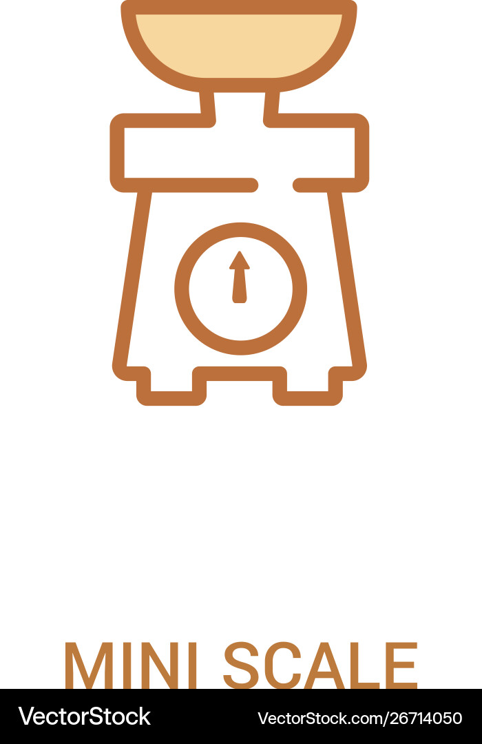 Mini scale concept 2 colored icon simple line Mini scale concept 2 colored icon simple line vector image