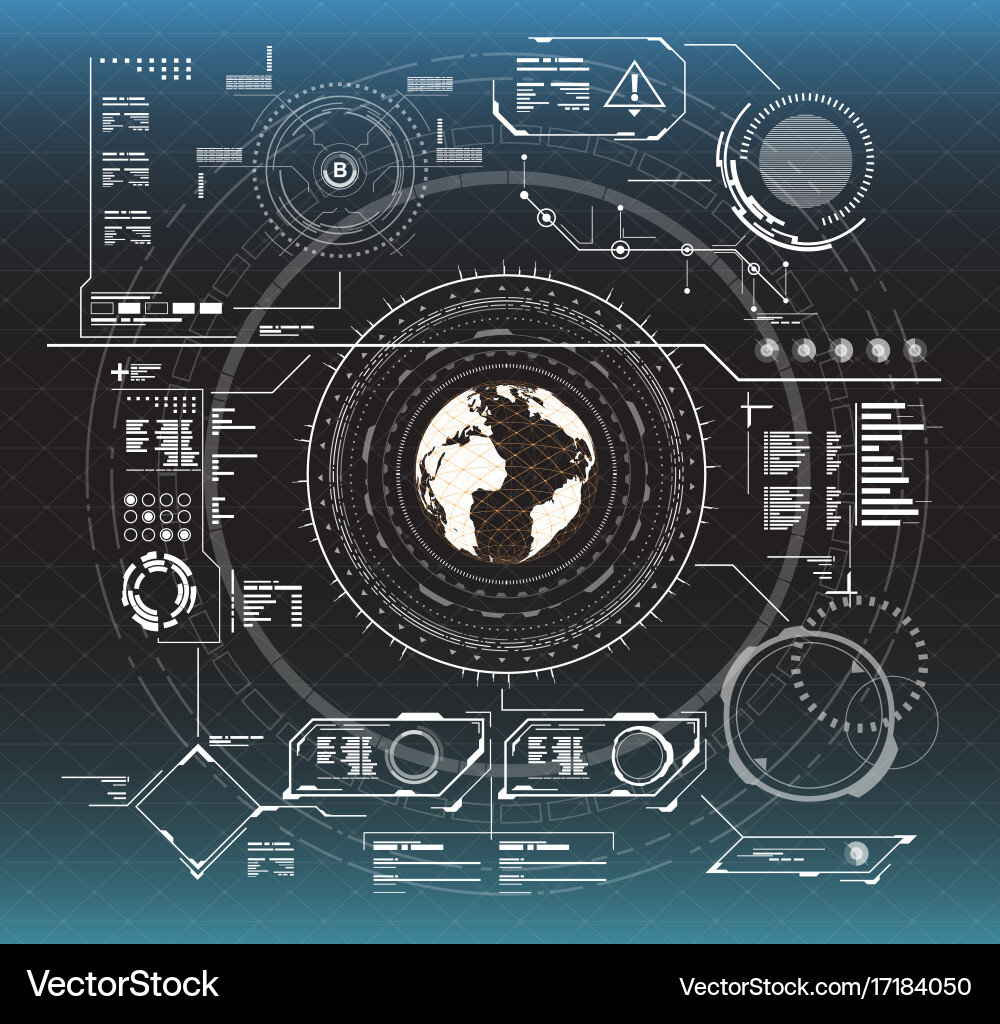 Modern Data Display Interface Vector Image