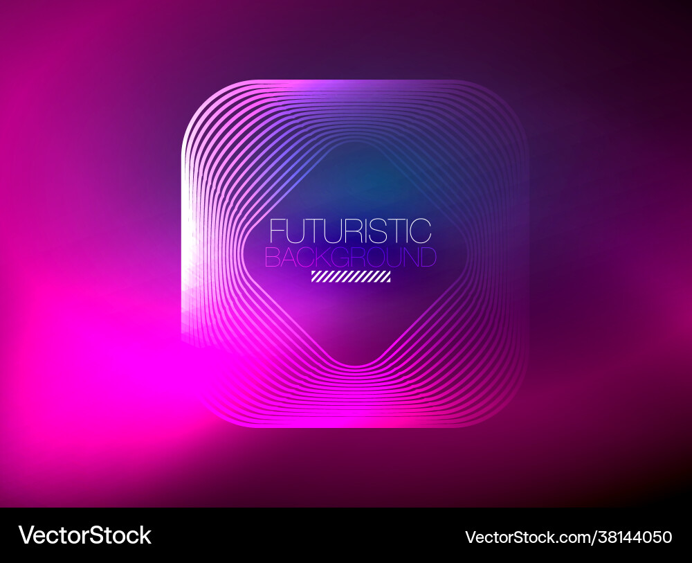 Neon color square shape lines abstract background Neon color square shape lines abstract background Vector Image