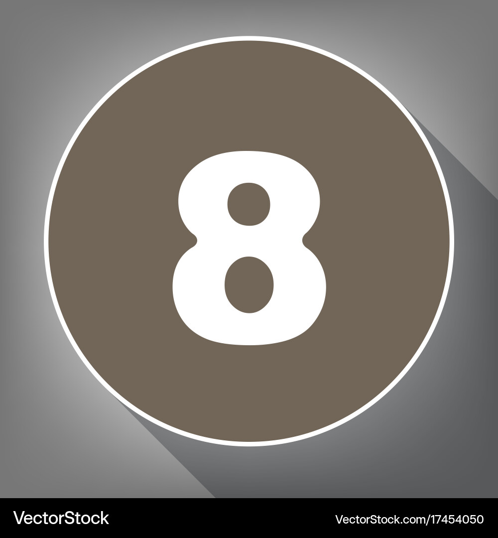 Number 8 sign design template element Vector Image