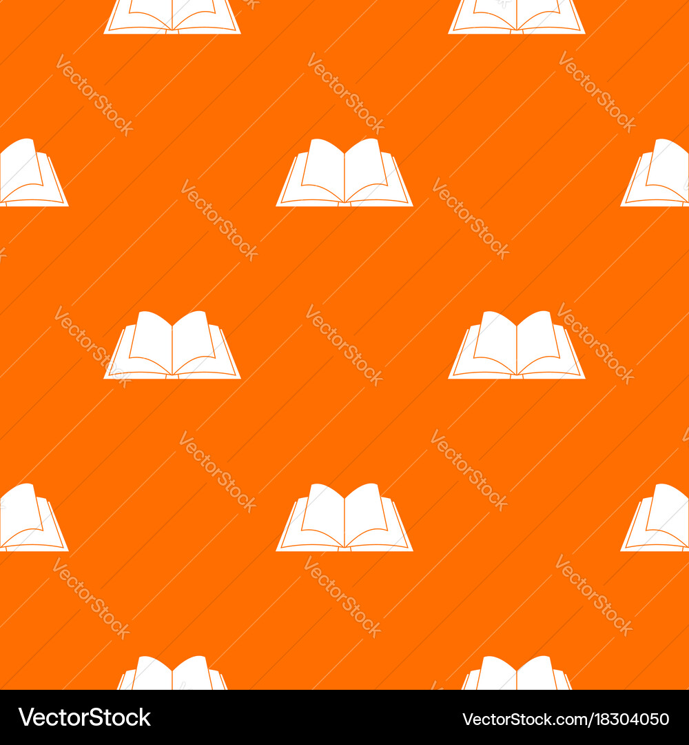 Opened book with pages fluttering pattern seamless Vector Image