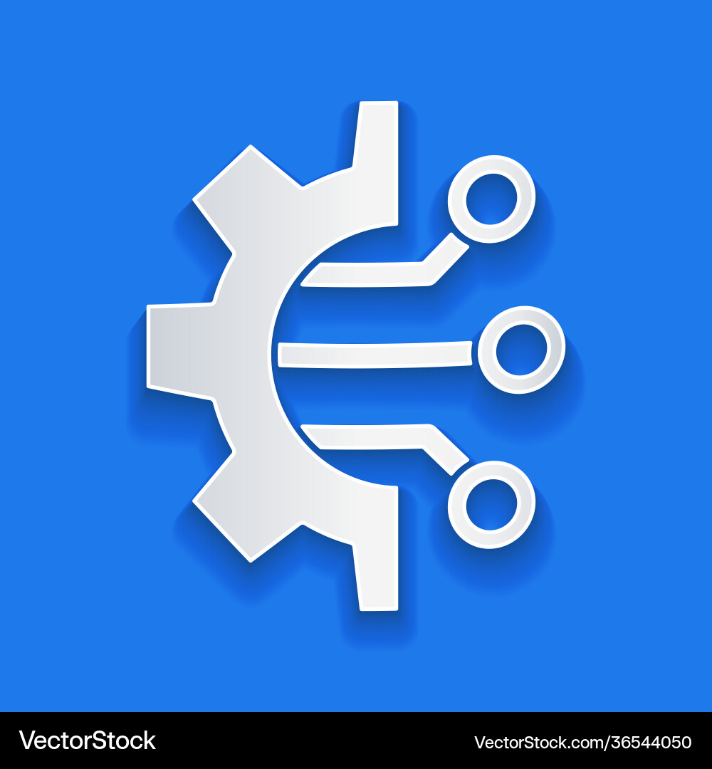 Paper Cut Algorithm Icon vector image