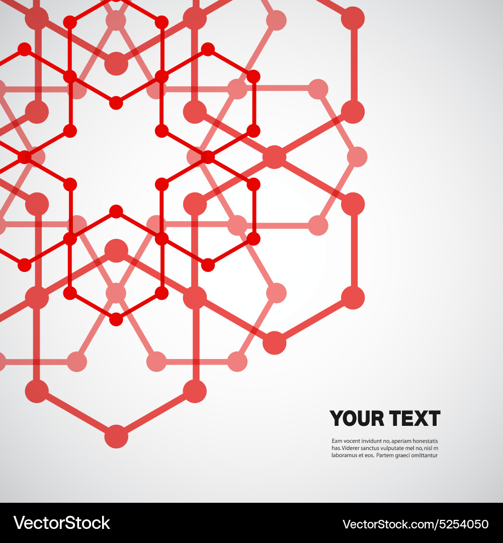 Set for design in molecules abstract style Vector Image