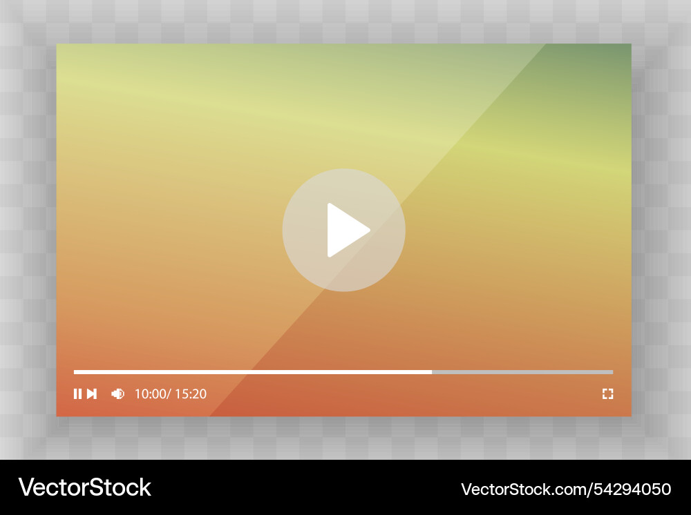 Template video player for web and mobile apps Template video player for web and mobile apps vector image