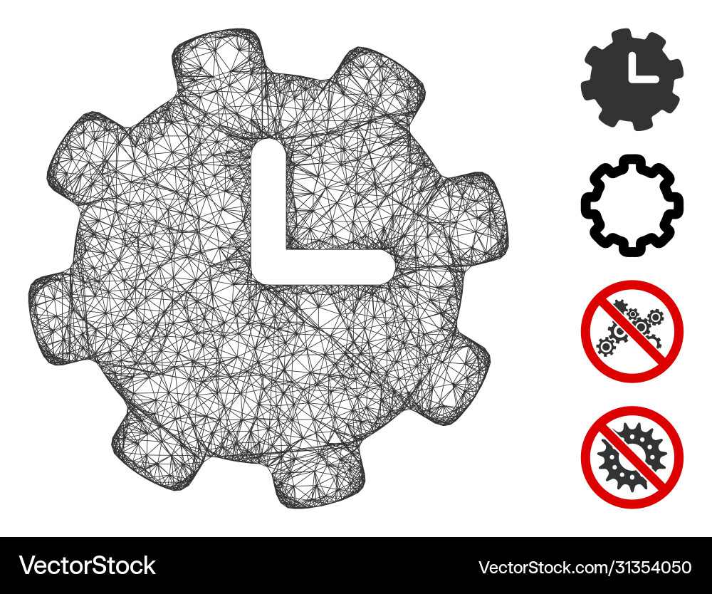 Time settings web mesh Time settings web mesh vector image