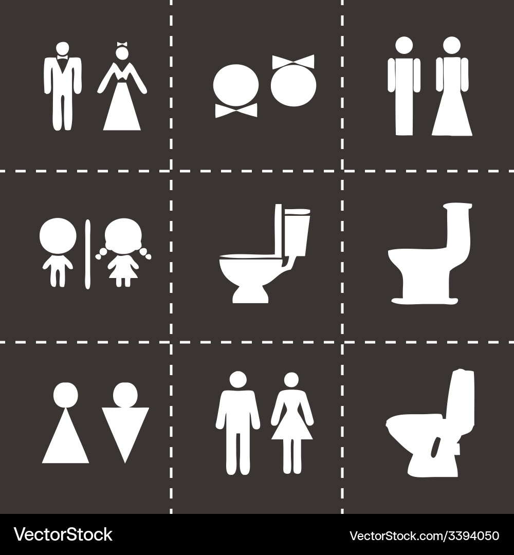 Toilet Icon Set (3394050) – Royalty-Free Vector | VectorStock, image size:1000x1080