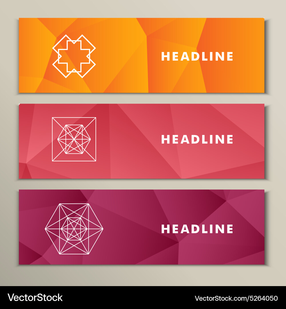 White geometric shapes on a triangular background vector image