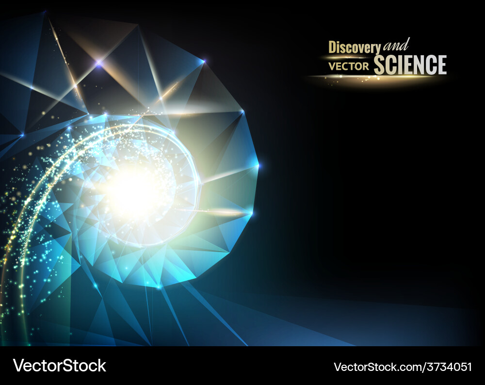 Abstract Science Polygon Background Vector Image