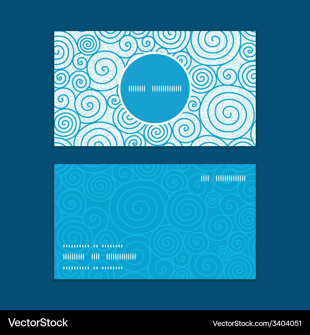Abstract swirls vertical round frame pattern vector image