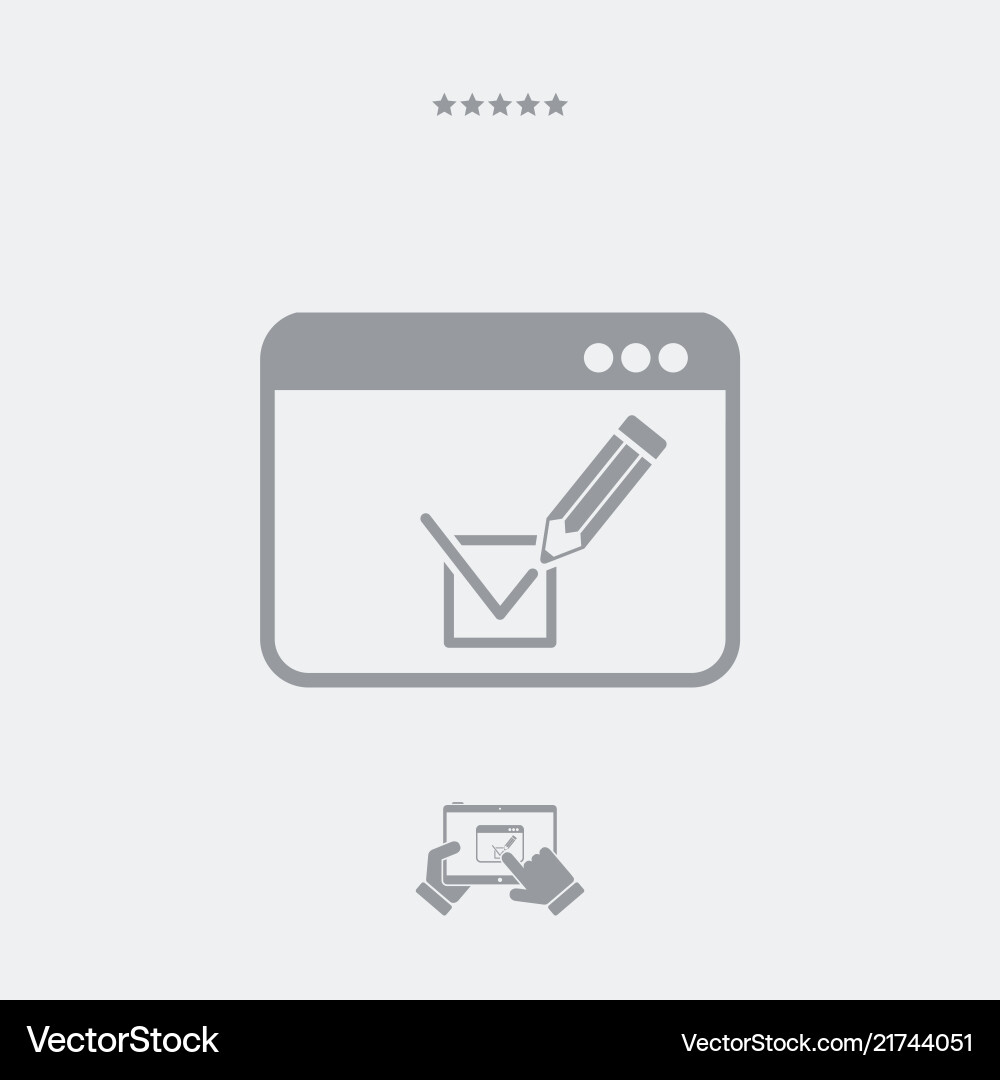 Checking box web icon Vector Image