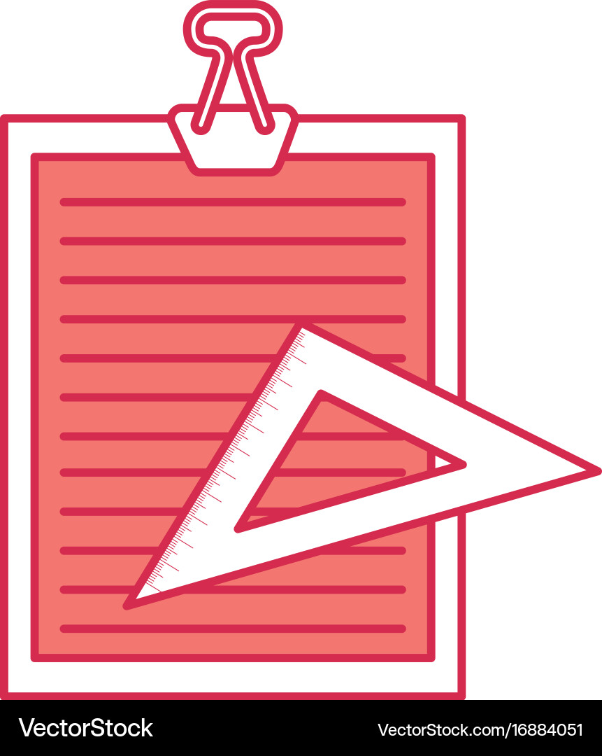 Clipboard paper with rule vector image