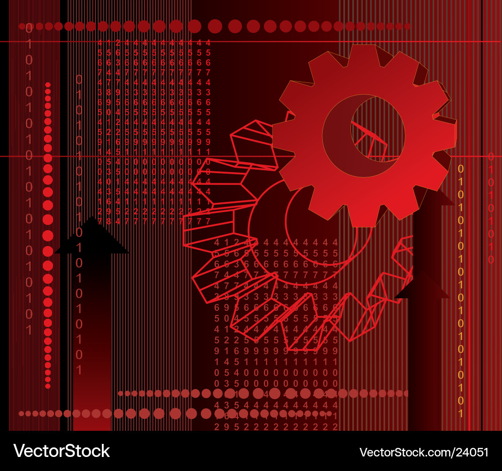 Digital Gears and Patterns Vector Image