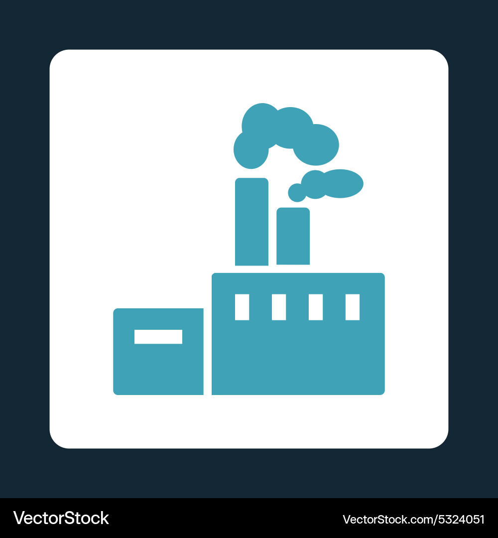 Factory icon from commerce buttons overcolor set vector image