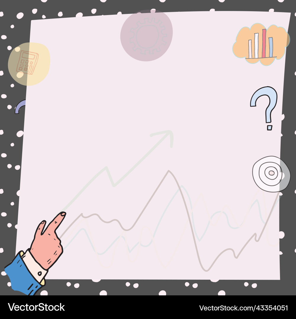 Hand pointing on important messages with arrows Vector Image