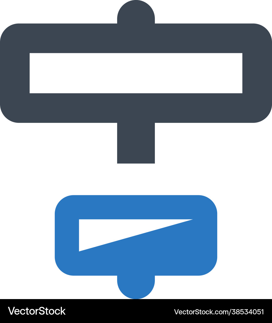 Horizontal align objects icon vector image