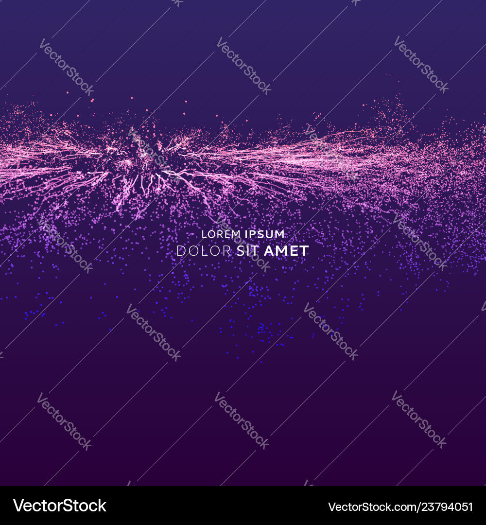 Point explode array with dynamic emitted 3d Point explode array with dynamic emitted 3d Vector Image
