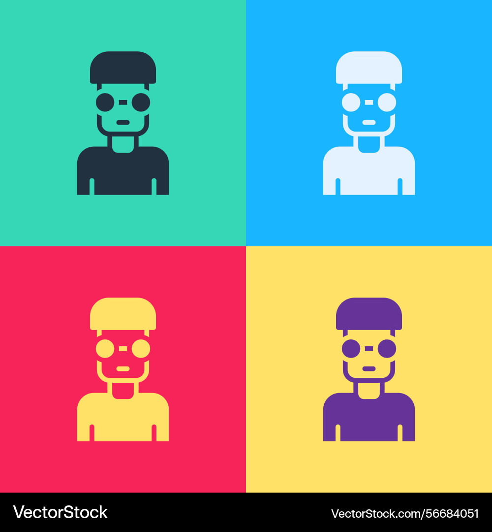 Pop art nerd geek icon isolated on color Pop art nerd geek icon isolated on color vector image
