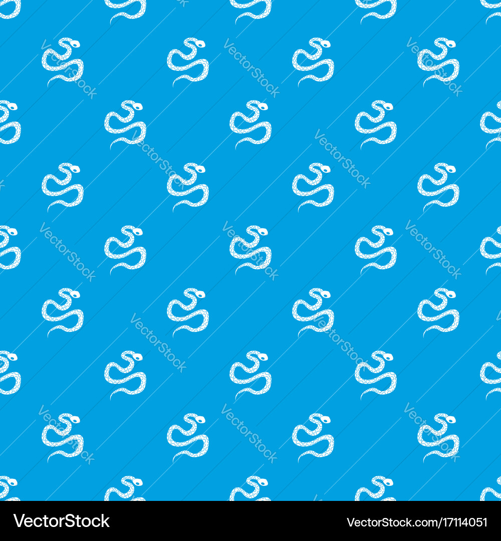Python snake pattern seamless blue Vector Image