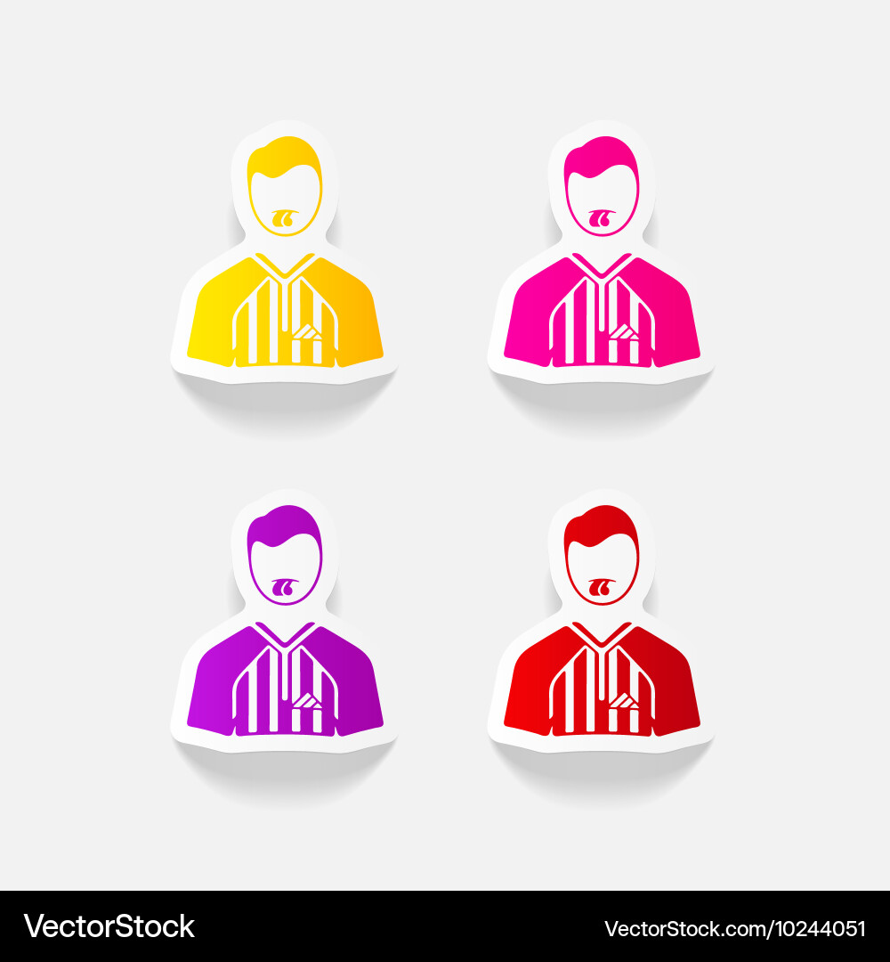 Realistic design element referee Vector Image