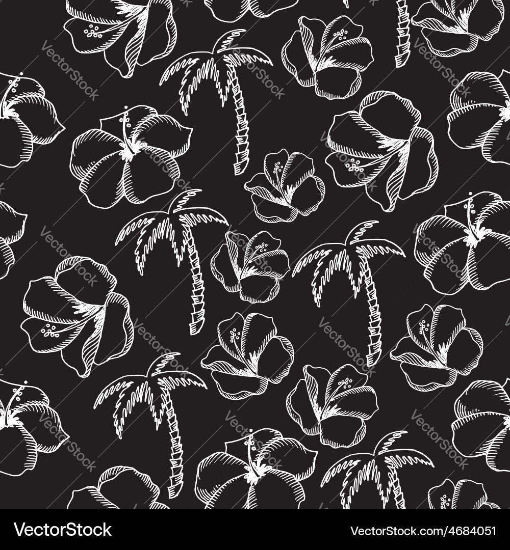 Seamless pattern background tropical summer Vector Image