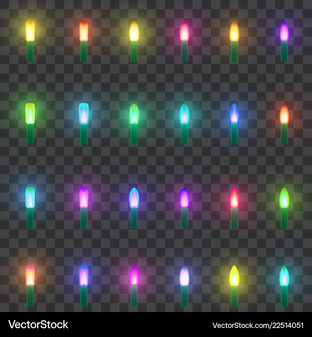 Set von LED Neon Lampen Weihnachten Lichter Set von LED Neon Lampen Weihnachten Lichter vektorbild