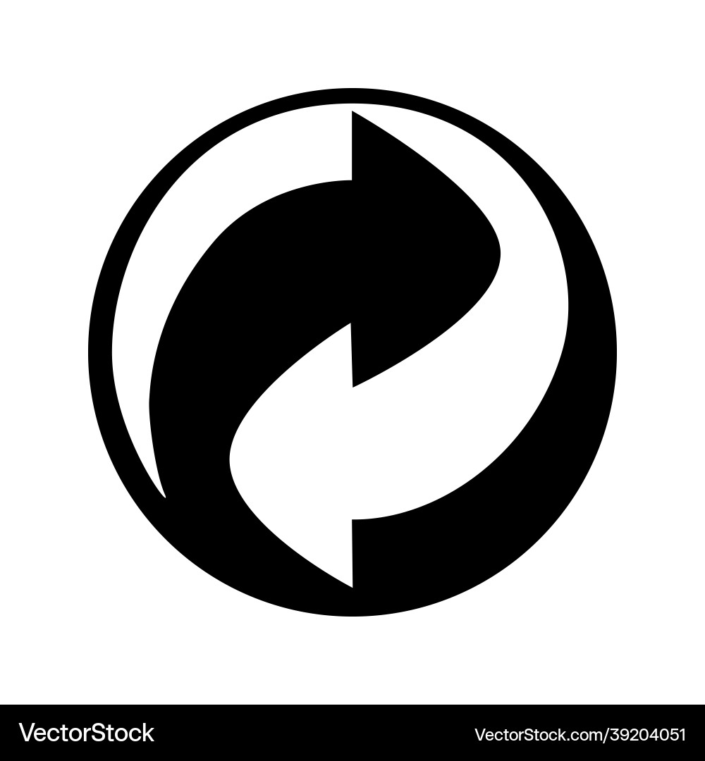 Sign of two arrows means using recycled resources Sign of two arrows means using recycled resources Vector Image