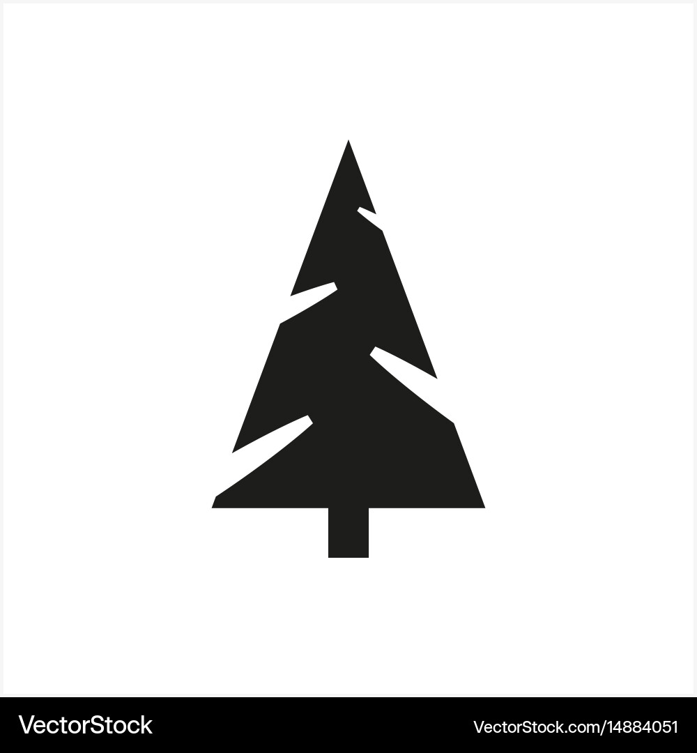 Simple minimal black tree icon symbol style vector image
