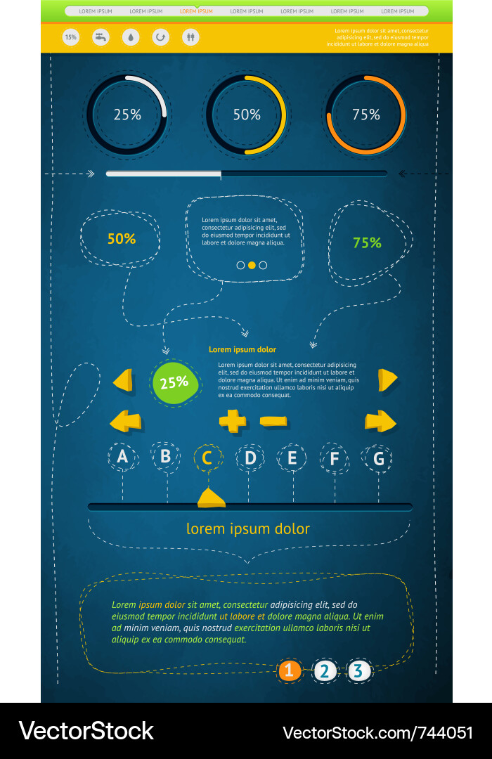 UI Elements & Interface Graphics vector image
