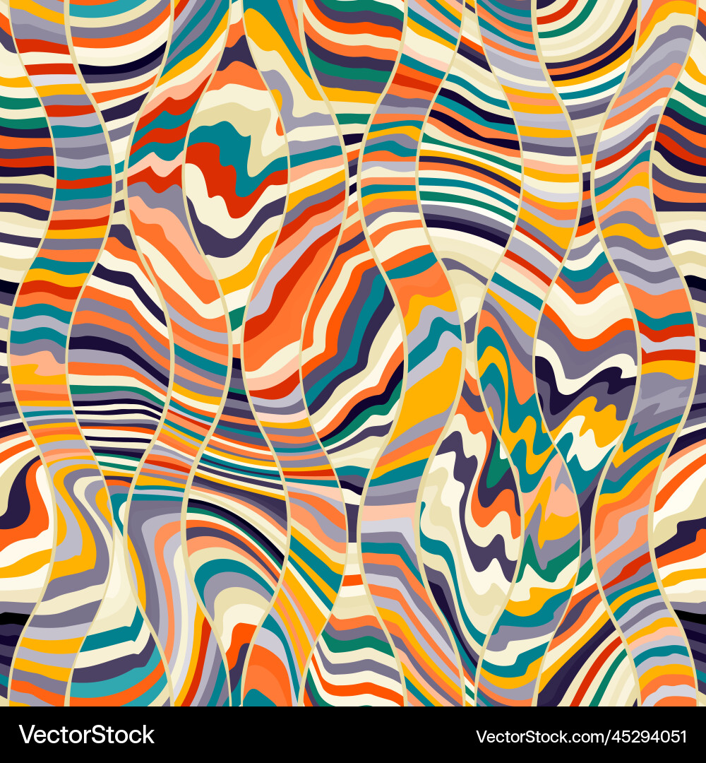 Wavy Geometric Mosaic Pattern Royalty Free Vector Image