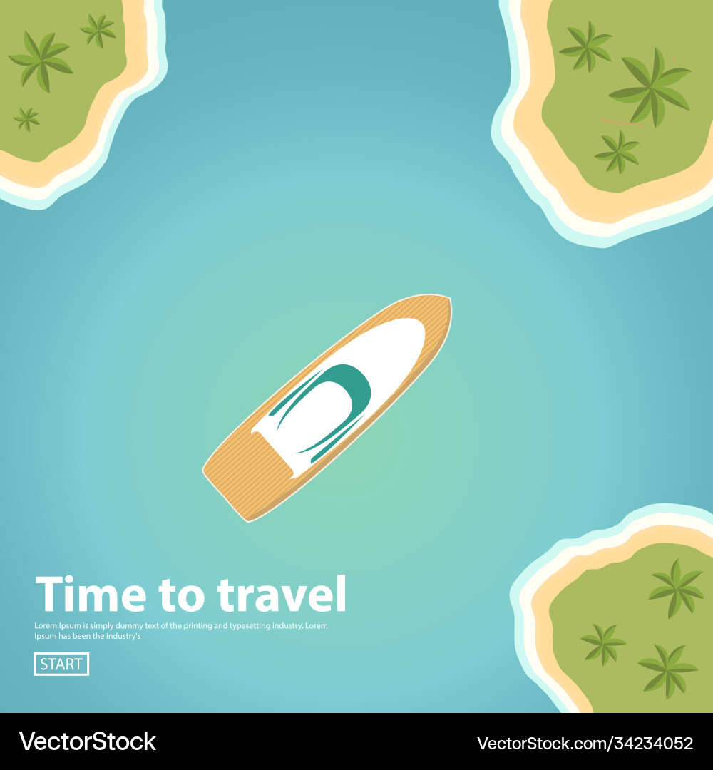 A banner with an island landscape A banner with an island landscape vector image