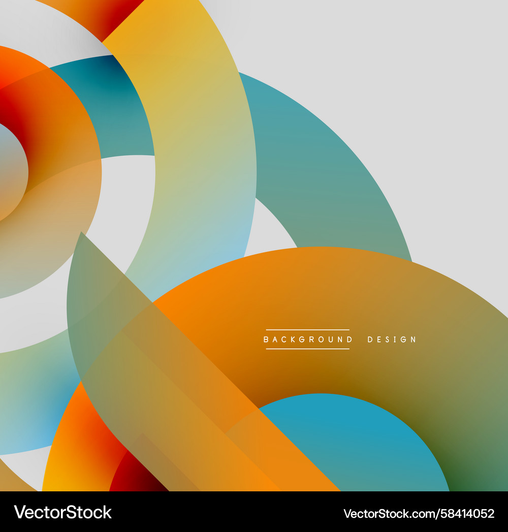Abstract circles overlap creating vibrant color Vector Image