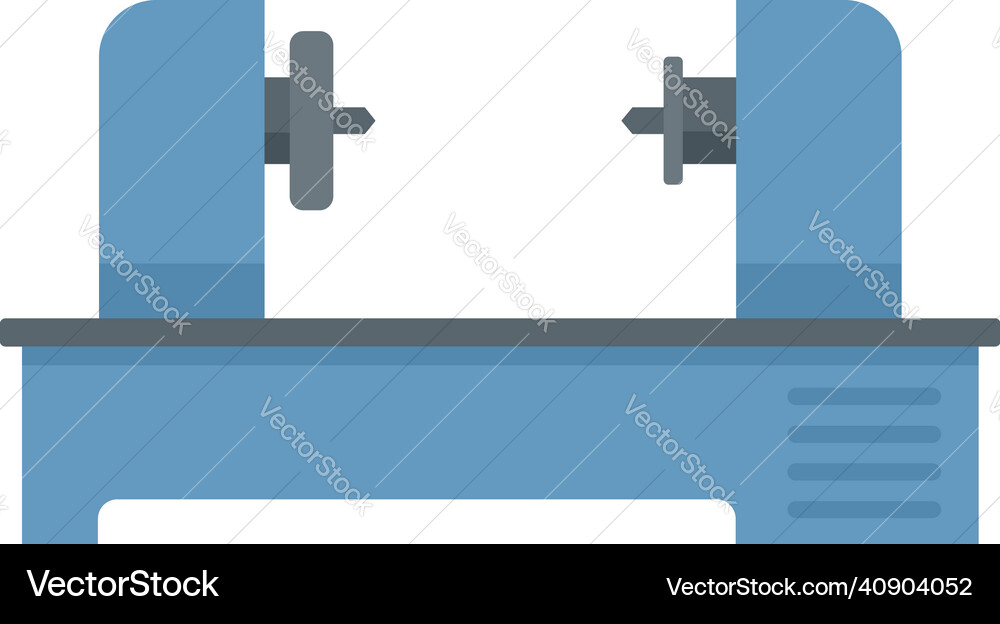 Automated lathe icon flat isolated Automated lathe icon flat isolated Vector Image