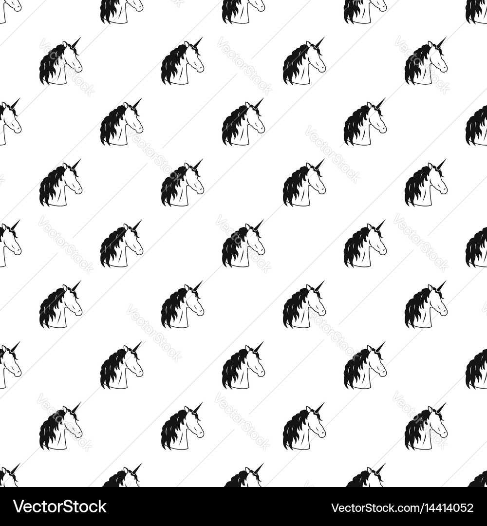 Elegant Unicorn Pattern Vector Image