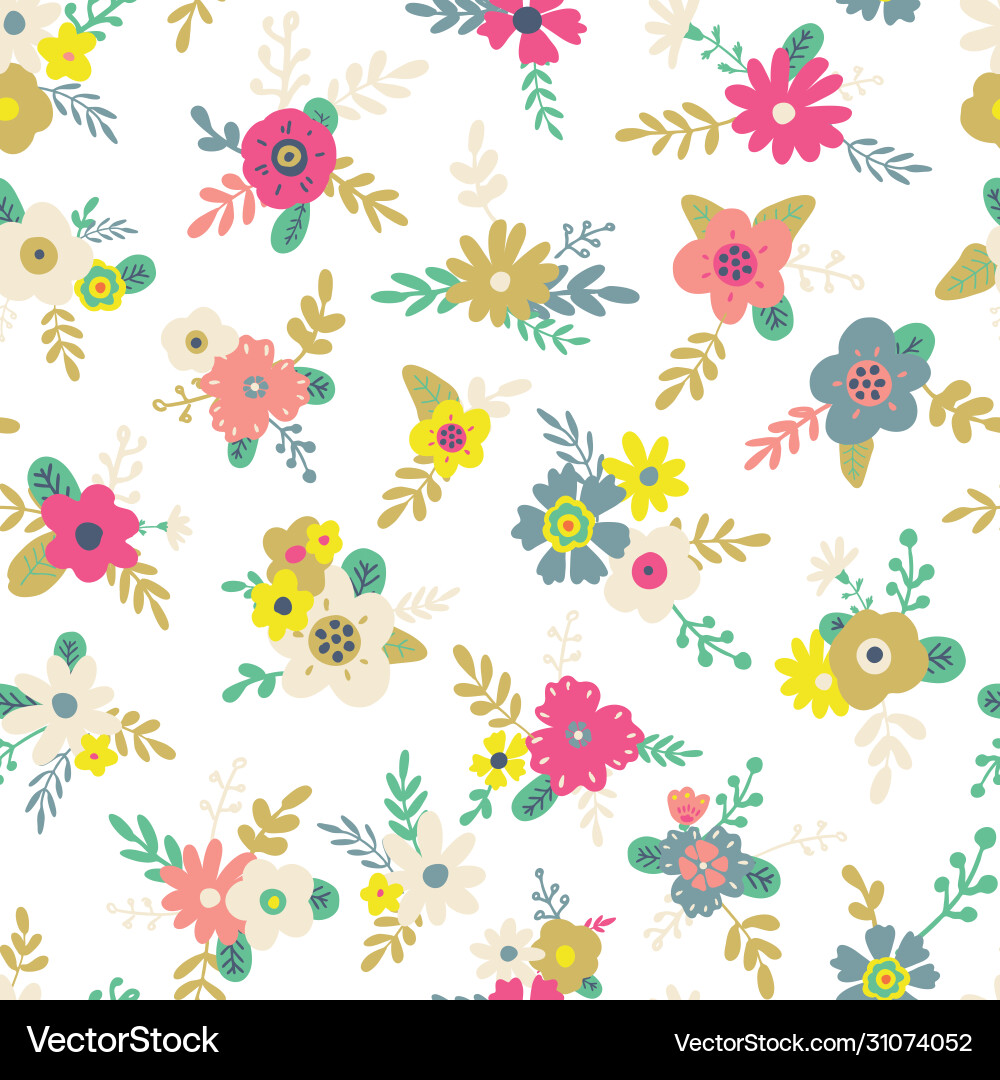 Flowers seamless pattern Flowers seamless pattern vector image