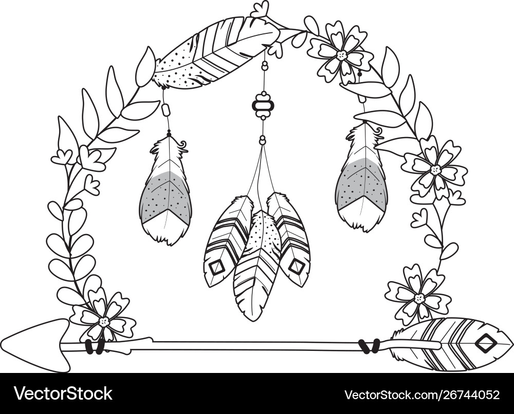 Isolated boho arrow design Vector Image
