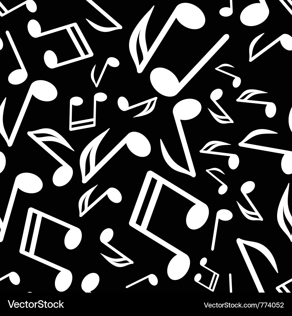 Musical Notes Seamless Pattern vector image