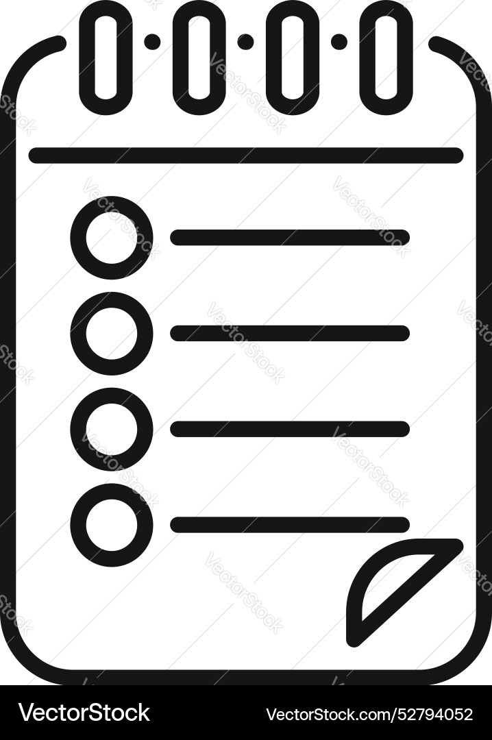 Notepad with check marks showing completed tasks Notepad with check marks showing completed tasks vector image