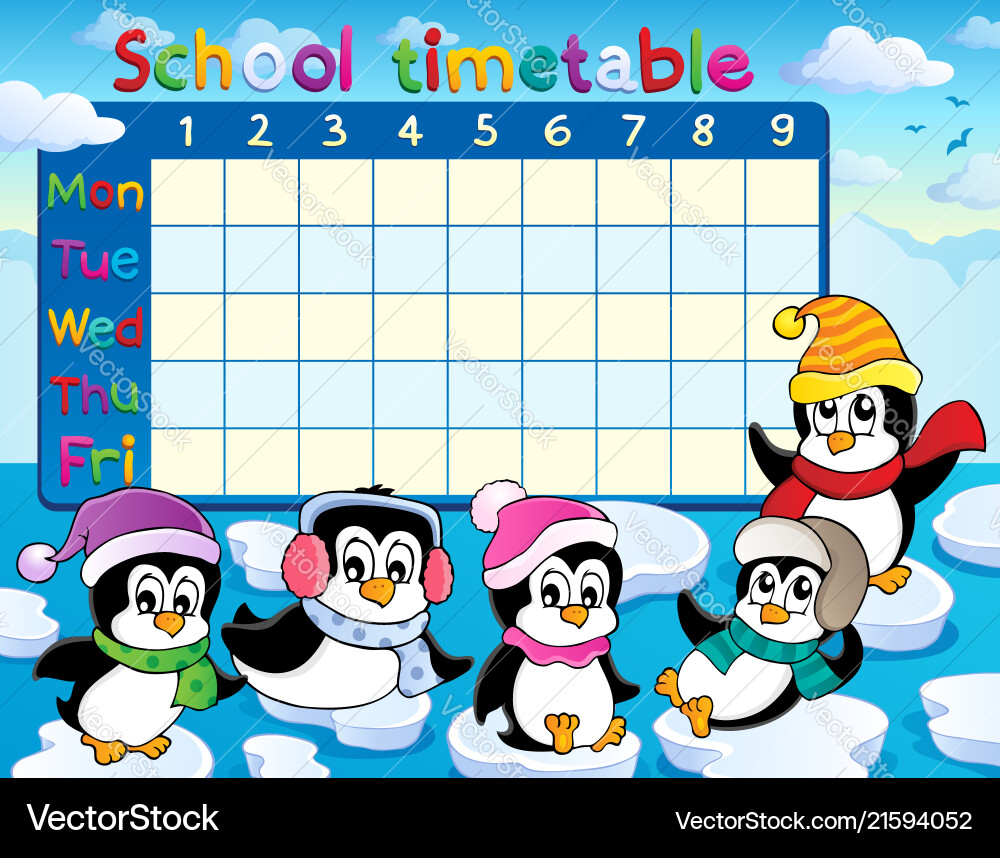 School timetable theme image 9 School timetable theme image 9 vector image