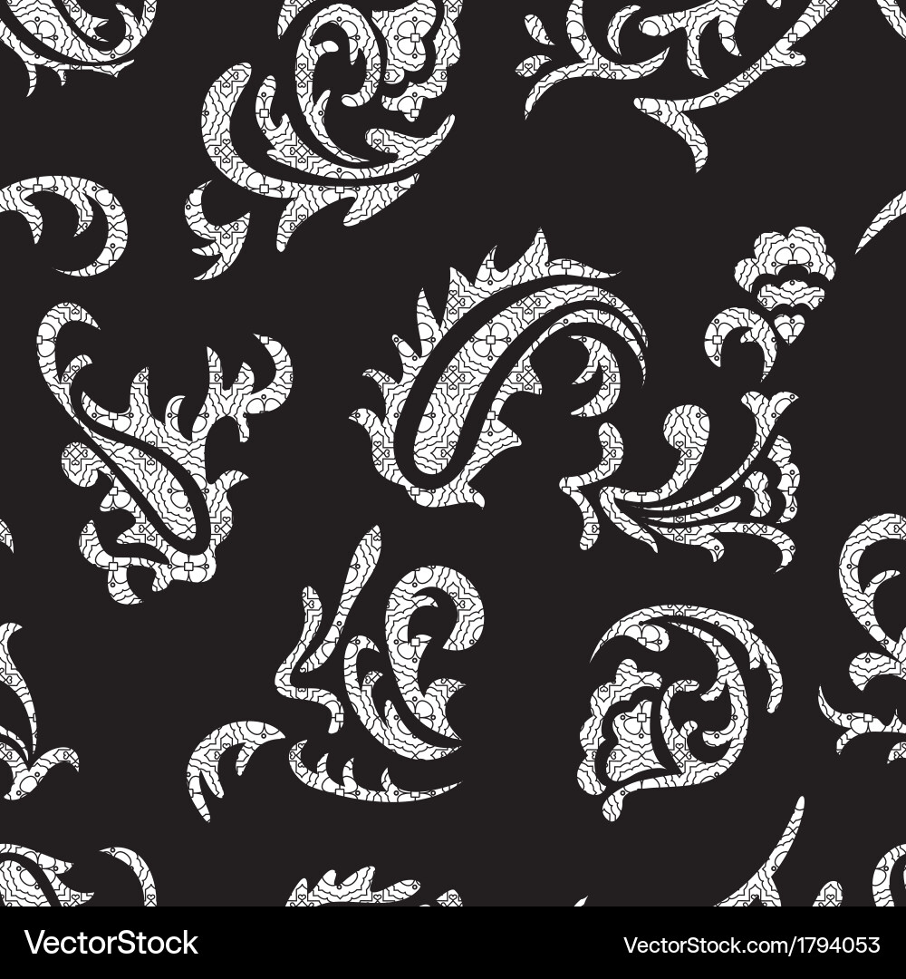 Abstract seamless pattern with curves Vector Image