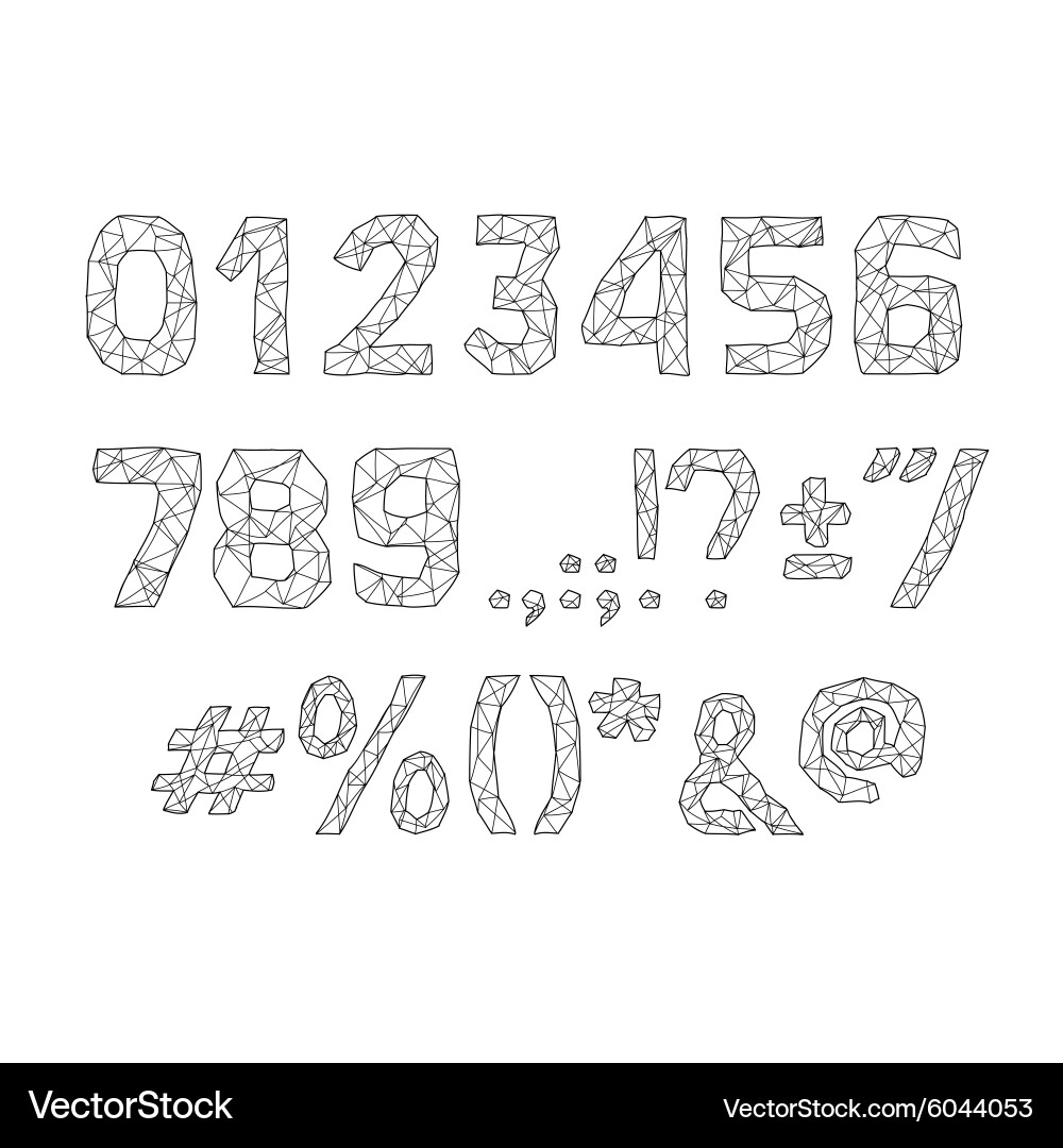 Alphabet abc font type numbers characters vector image