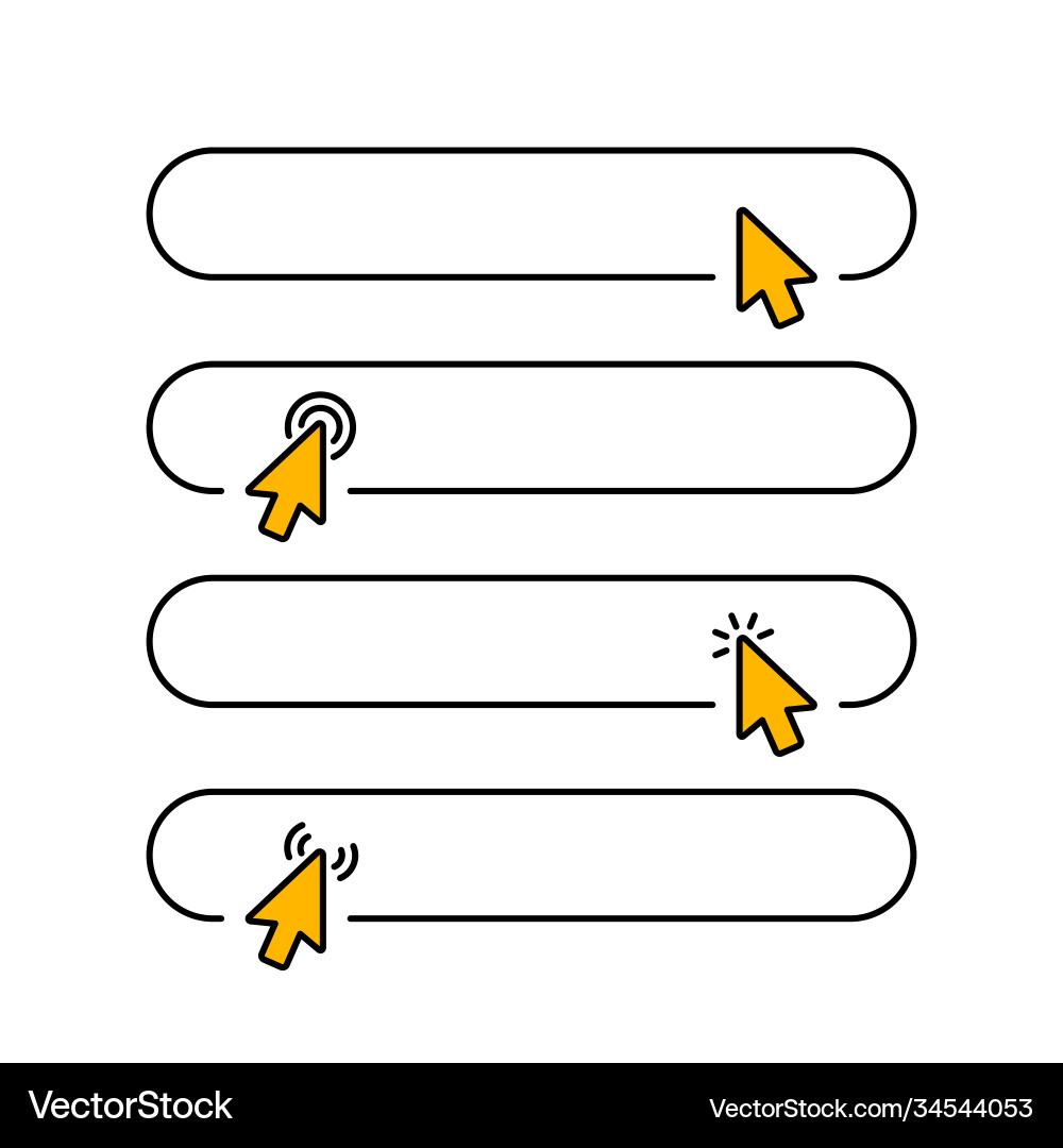 Click submit blank button in line style design Click submit blank button in line style design vector image