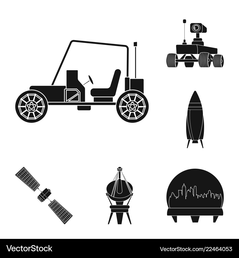Design of mars and space symbol set Design of mars and space symbol set vector image