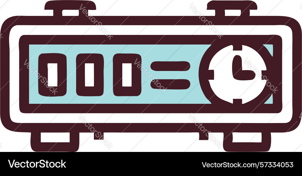 Digital time display modern clock icon design vector image